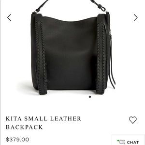 All Saints small leather Kita backpack purse